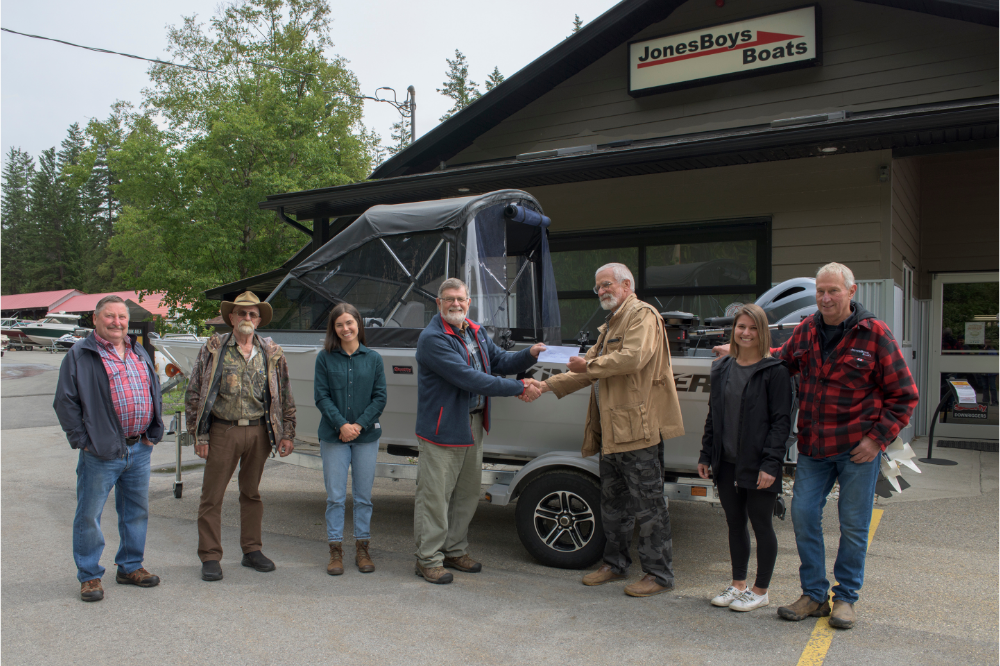 Local fisher “catches” 18’ Kingfisher boat grand prize from the Kootenay Lake Angler Incentive